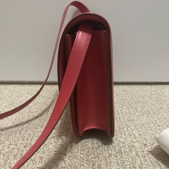 Celine Classic Box Medium Bubble Pink SilverHardware Smooth Leather Shoulder Bag - Picture 9 of 14